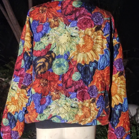 Silk Floral Jacket. - Picture 2 of 3